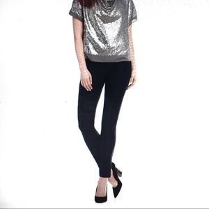 H Halston  Sequin Cowl Silver Top XS